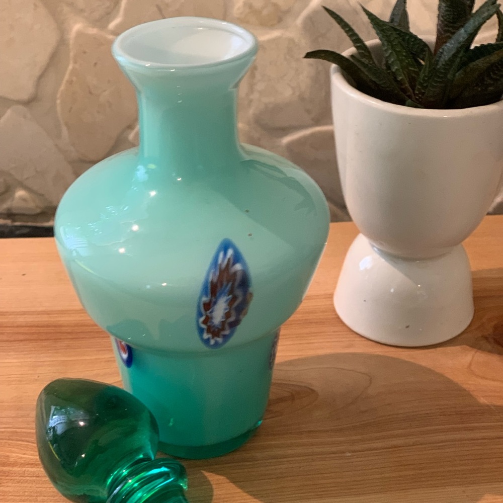 MURANO | Millefiori Blue Glass Vase